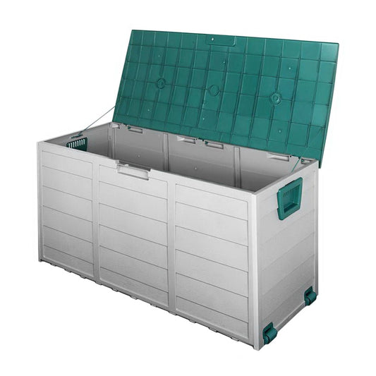 Outdoor Storage Box 290L Lockable Organiser Garden Deck Tool Green